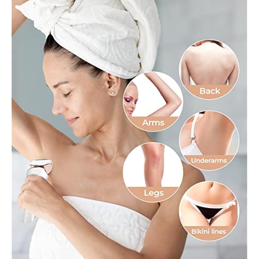 PRITECH Cordless Electric Shaver for Women Wet Dry