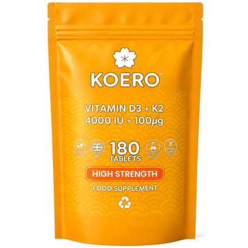 Koero Vitamin D3 4000 IU + K2 MK-7 – 180 Tablets