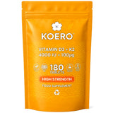 Vitamin D3 4000 IU + K2 MK-7 100 µg – 180 Tablets