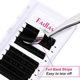 Fadlash D-curl extension fibre length guide
