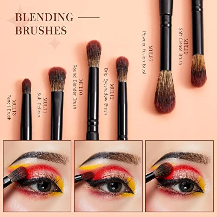 Jessup Precision Eye Makeup Brush Set 16 Piece