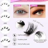 FANDIQ 40D Cat Eye Cluster Lashes 252 Pieces