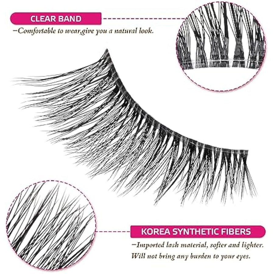 DYAFIN Natural 3D Wispy False Eyelashes 8 Pairs