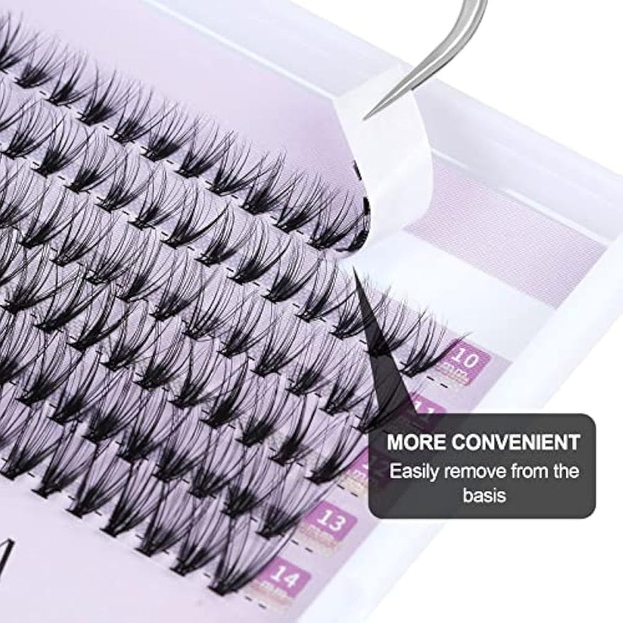 15mm 0.07mm D-curl lash cluster detail