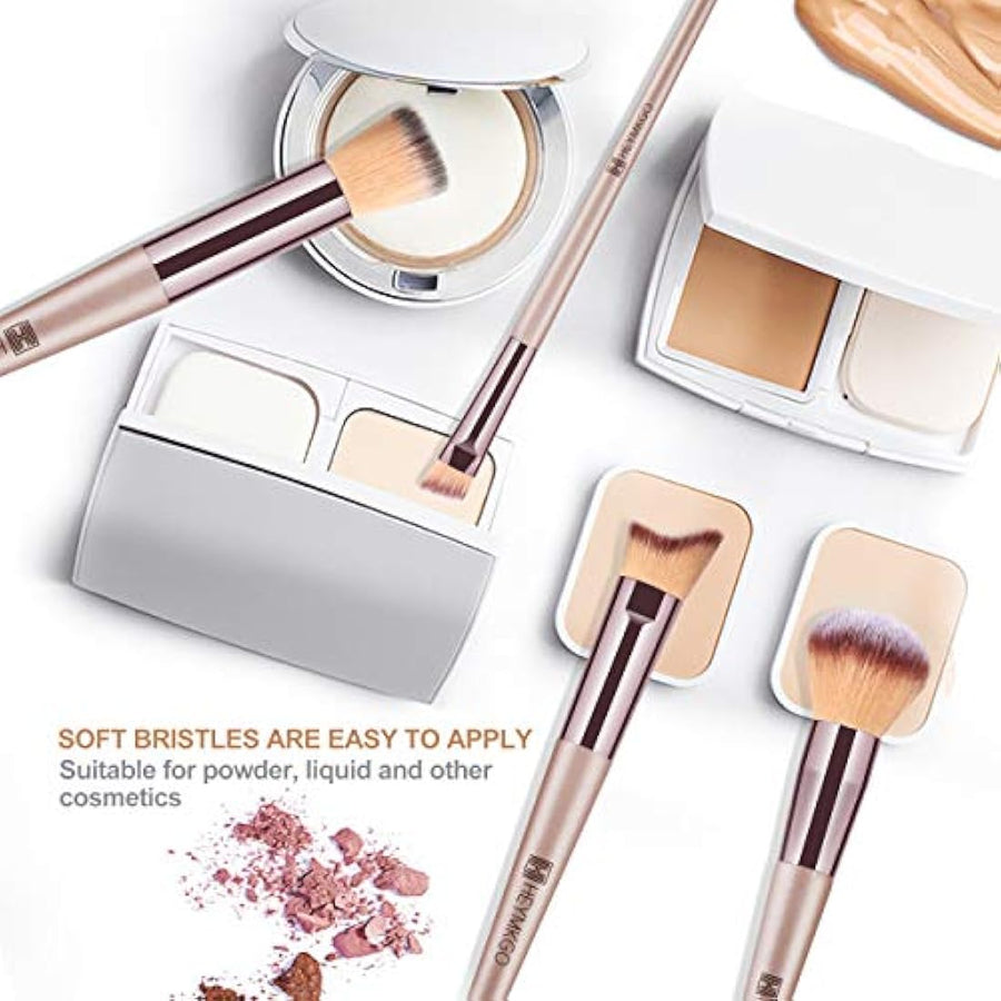 HEYMKGO Makeup Brush Set 15pcs with Bag