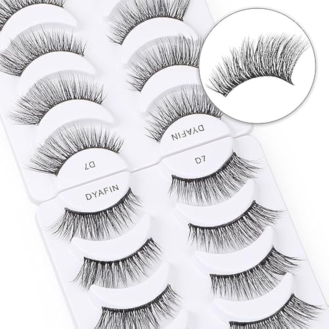 DYAFIN Natural 3D Wispy False Eyelashes 8 Pairs