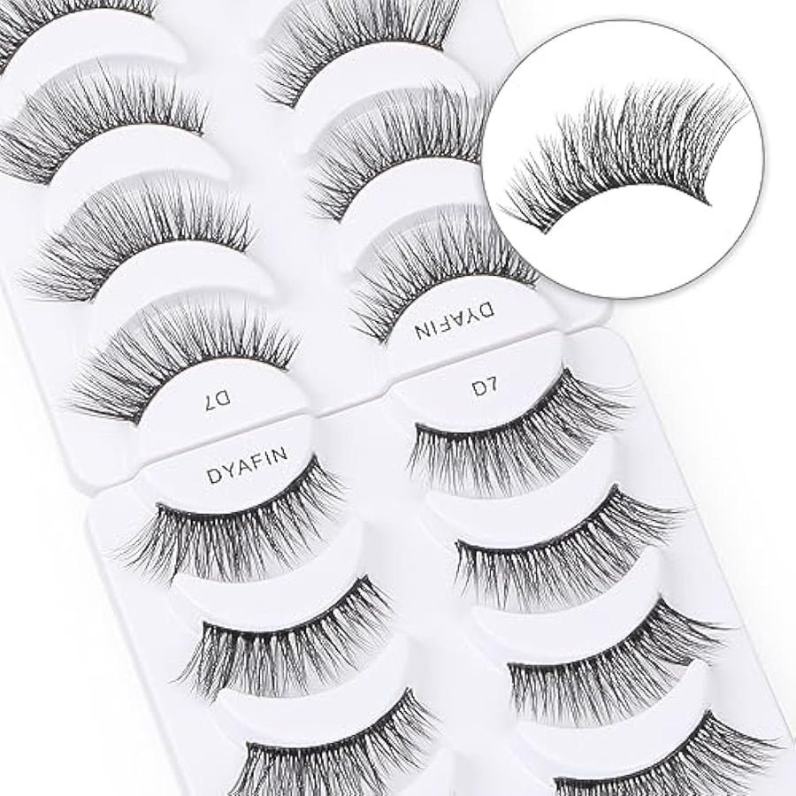 DYAFIN Natural 3D Wispy False Eyelashes 8 Pairs