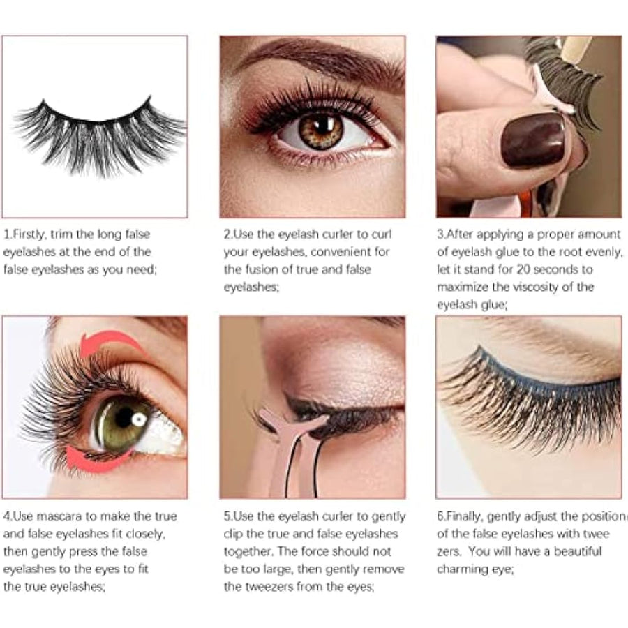 3D layered synthetic strip lash fibre detail