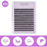 9mm 0.07mm D-curl lash cluster detail