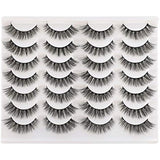 Newcally natural 3D faux mink lashes 14-pair multipack