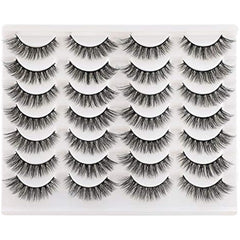 Newcally Natural 3D Faux Mink Lashes 14 Pairs