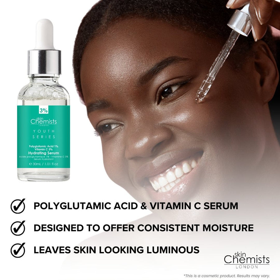 Skin Chemists Hydrating Serum – Polyglutamic & Vitamin C 30ml