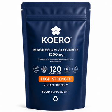 Koero Magnesium Glycinate + Vitamin B6 – 120 Capsules