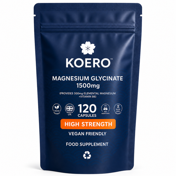 Koero Magnesium Glycinate and Vitamin B6 120 Capsules