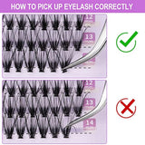 Synthetic PBT D-curl 9mm cluster lashes additional view