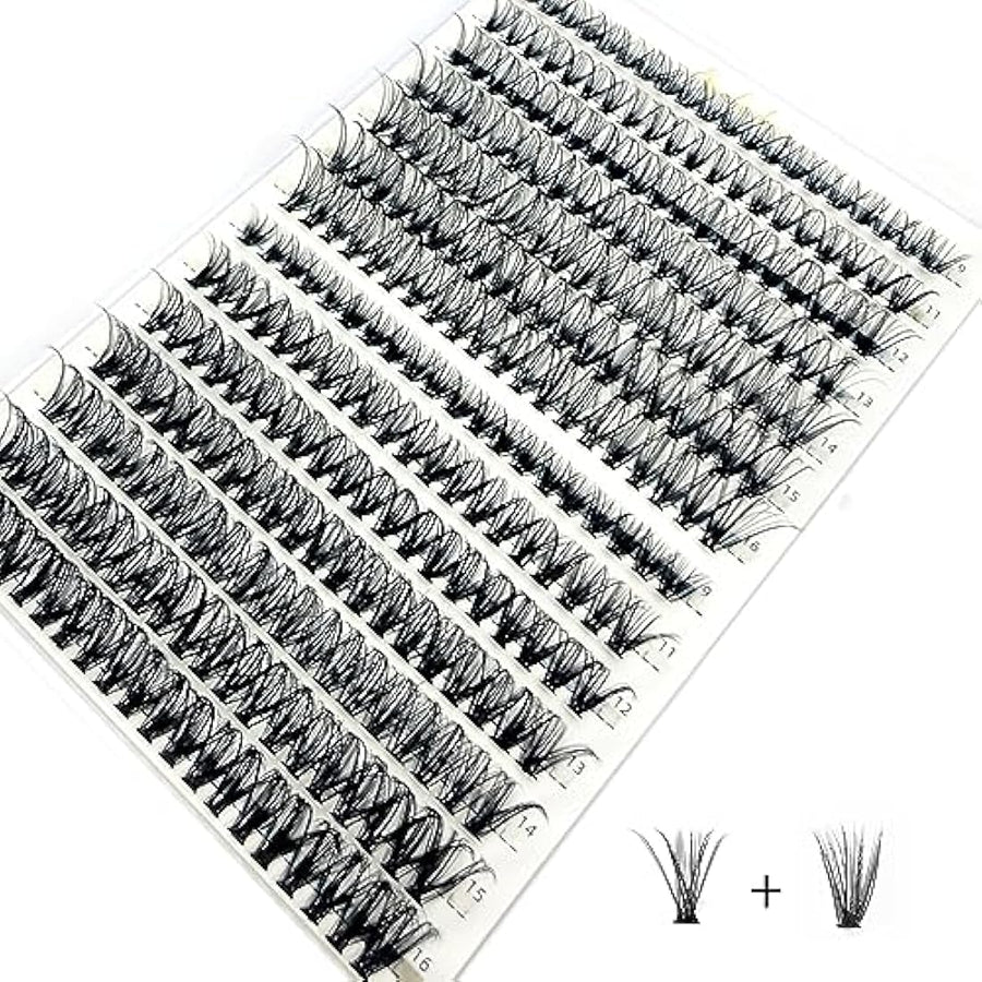 Bransfy 280-piece D-curl lash cluster tray