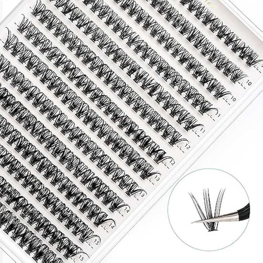 Bransfy 40D D-Curl Lash Clusters 9–16mm – 280 Pieces