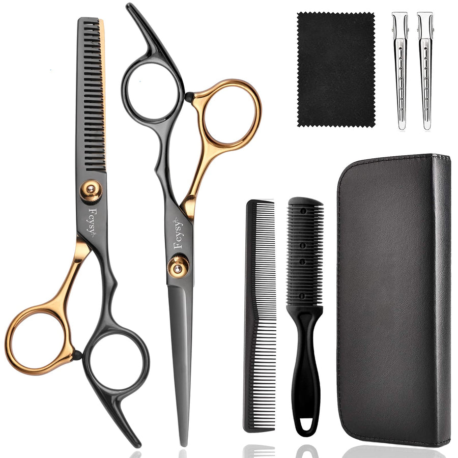 Fcysy Professional Hair Scissor Set 7 Piece Kit