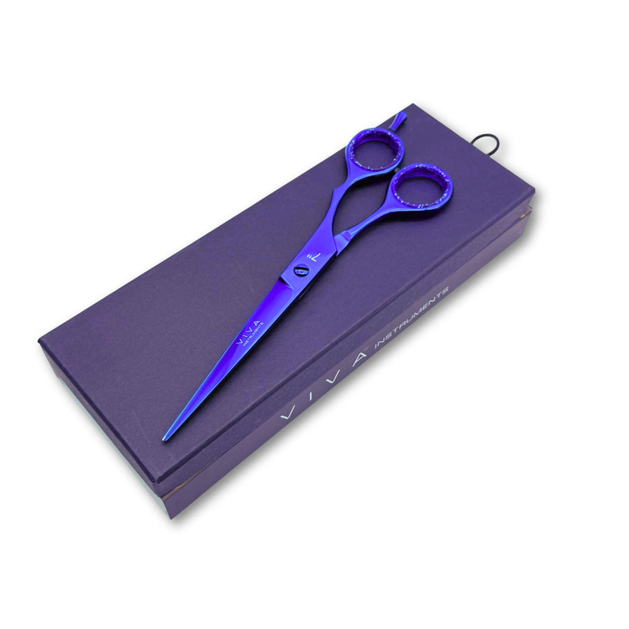 Viva Instruments 7” Barber Hairdressing Scissors – Blue