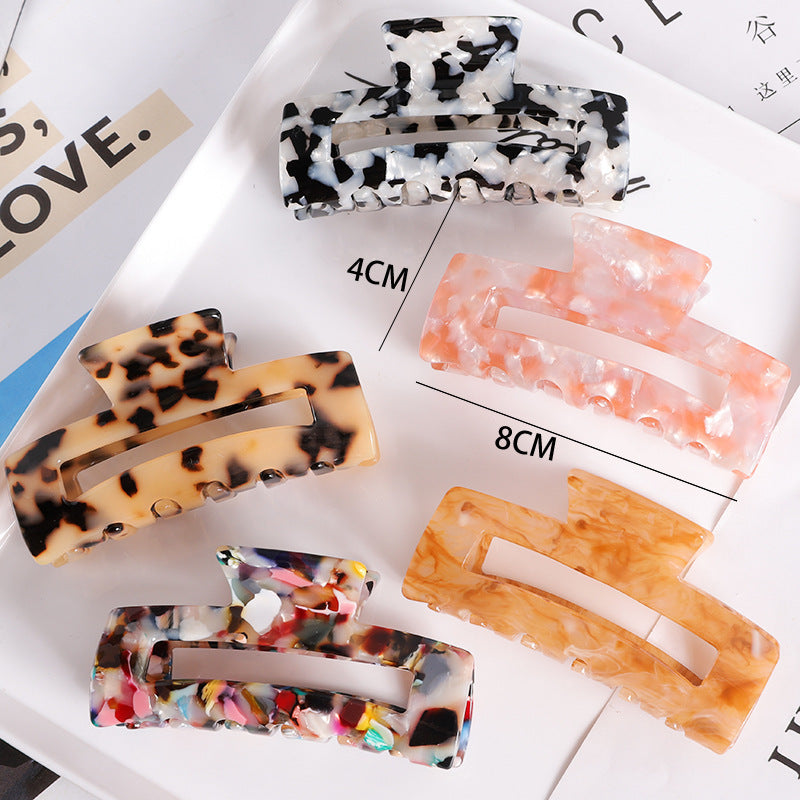 Patterned Acetate Hair Clip – product view 2