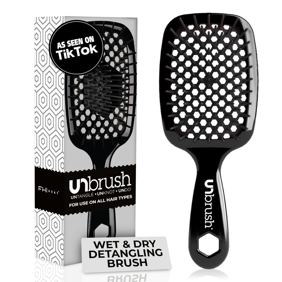 FHI HEAT Unbrush Wet & Dry Detangling Brush Black