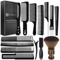 Barber Comb Set 14 Piece Hair Cutting & Styling Kit