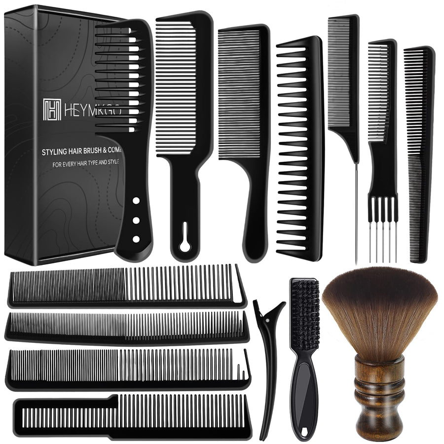 Barber Comb Set 14 Piece Hair Cutting & Styling Kit