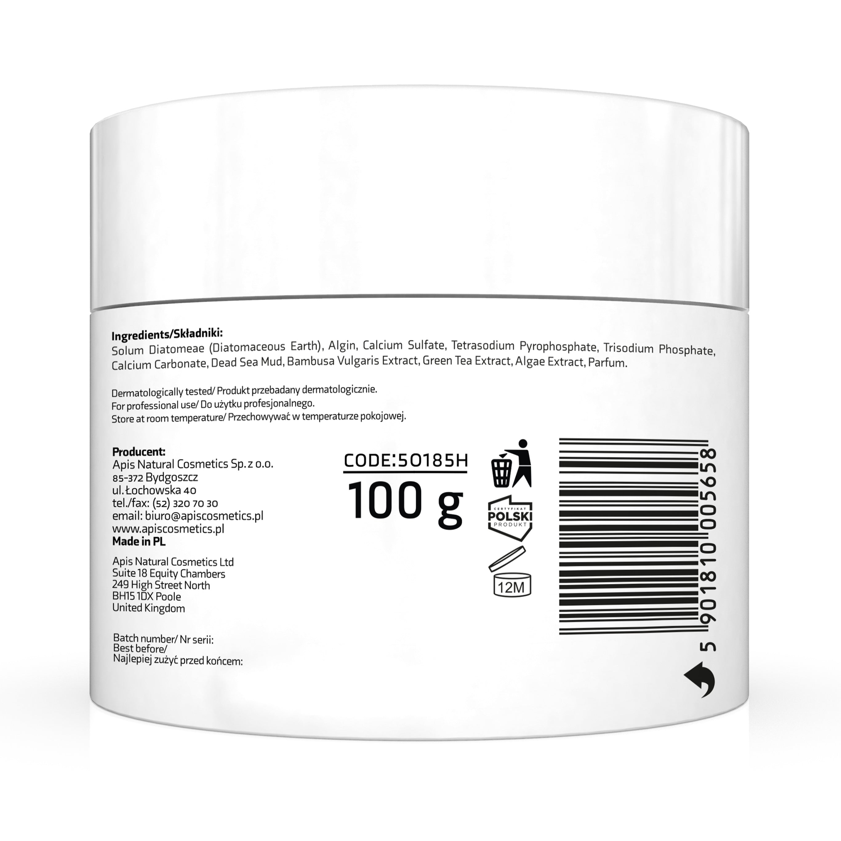 Algae Face Mask – Oil Balance & Clarity 100 g