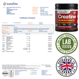 Flavoured Creatine Monohydrate Powder 300g (75 Servings) | Micronised Creatine Powder | Supplement for Women & Men | Vegan Certified