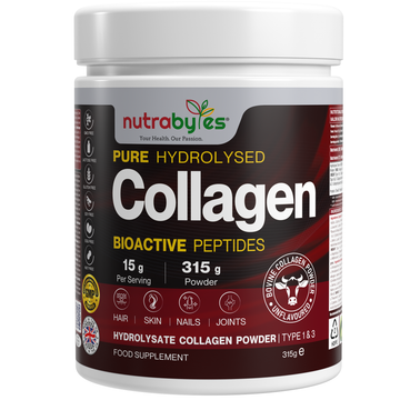 NUTRABYTES Hydrolysed Bovine Collagen Peptides Powder 315g
