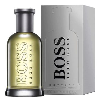 BOSS Hugo Boss perfume bottle and packaging on a white background