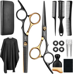 JEWR 15 Piece Professional Hairdressing Scissors & Thinning Kit