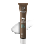 Beard serum tube labeled 'The Mane Event' by Shakeup Cosmetics on a white background