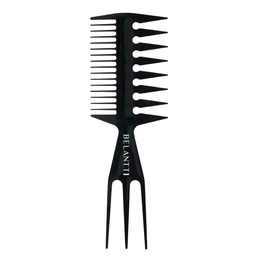 Belantti 3-in-1 wide tooth detangling comb for curly, coily and thick hair