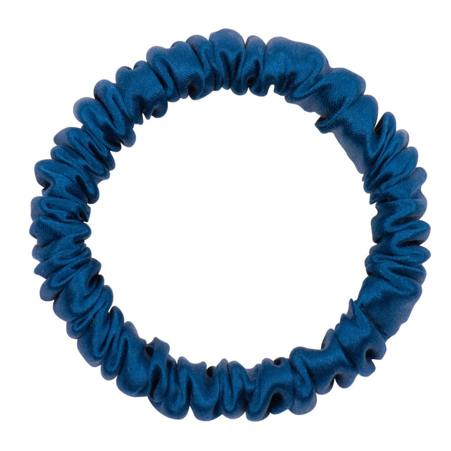 DREAMSILK Navy Blue Skinny Silk Scrunchie