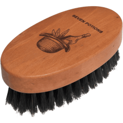 Seven Potions Beard Brush – Oval Pear Wood with Natural Bristles