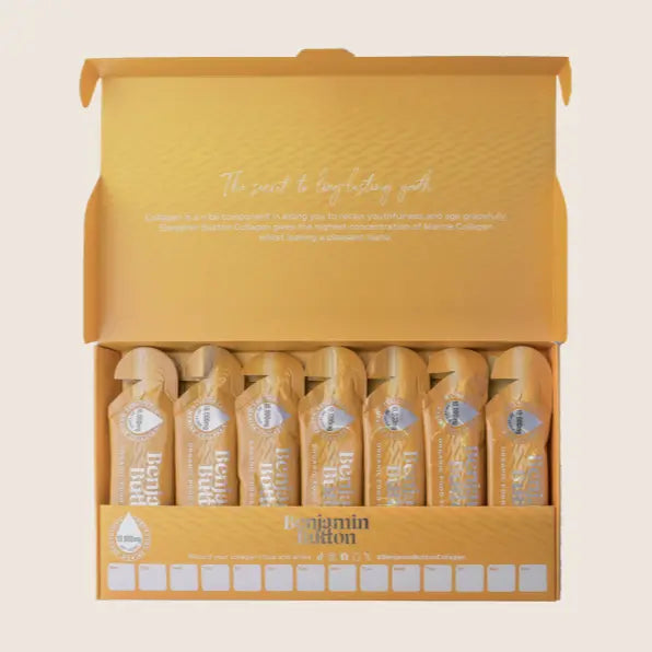 14x Mango 12,000mg Marine Collagen Liquid Sachets Benjamin Button