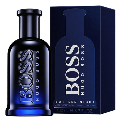 Hugo Boss Bottled Night Eau de Toilette 100ml bottle and box