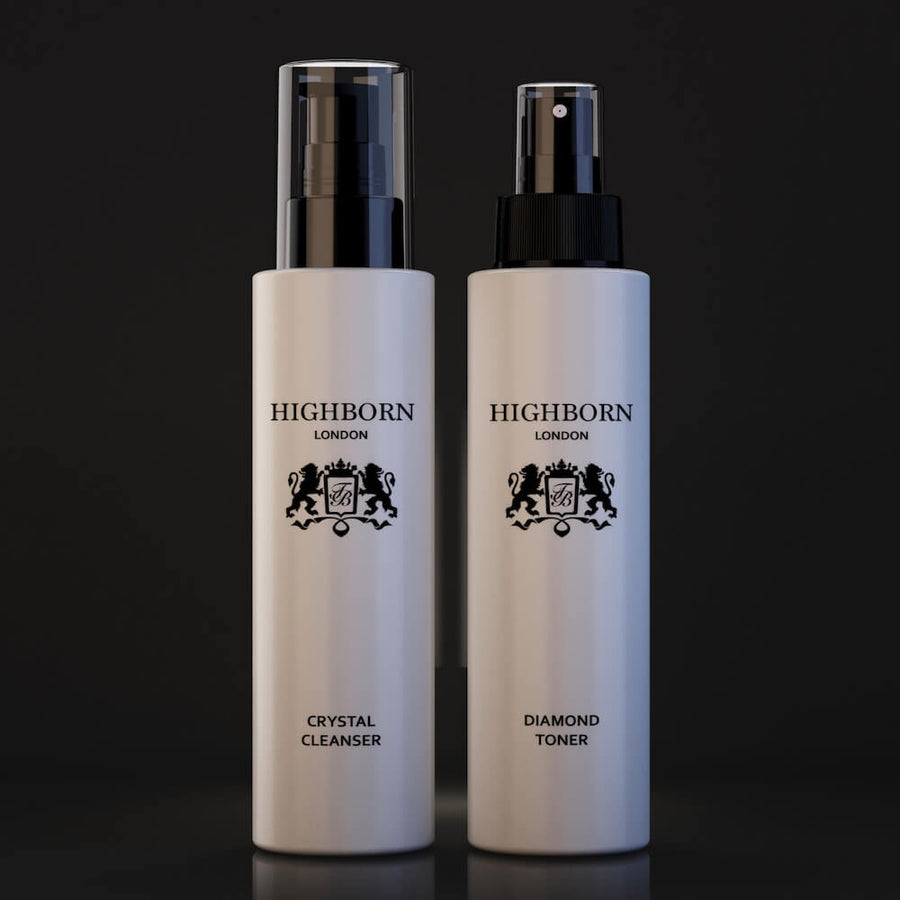 Highborn London Diamond Toner bottle on black studio background