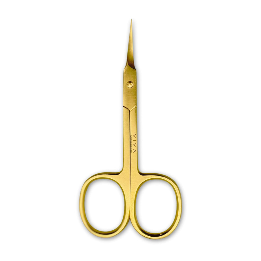 VIVA Curved Cuticle Scissors Gold 9.5cm