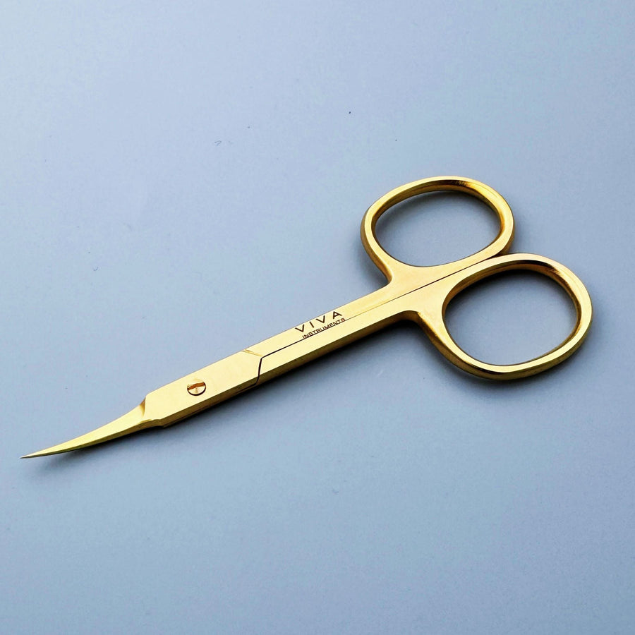 VIVA Curved Cuticle Scissors Gold 9.5cm