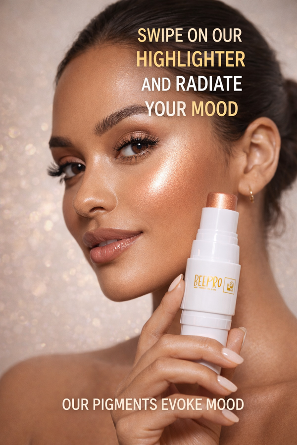 BeePro Self-Setting Creamy Highlighter Stick with Built-In Brush