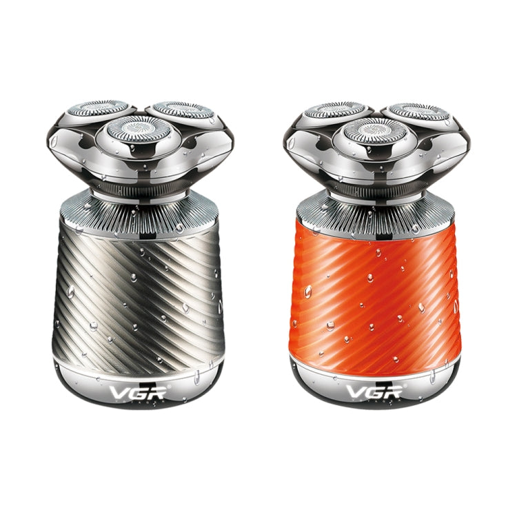 VGR V-391 3-Head Waterproof Electric Shaver (Orange)