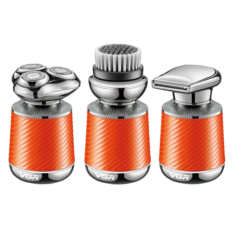 VGR V-391 3-Head Waterproof Electric Shaver (Orange)