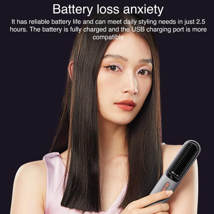 K-SKIN 2-in-1 Ionic Heated Hair Styling Comb Straightening & Curling Tool