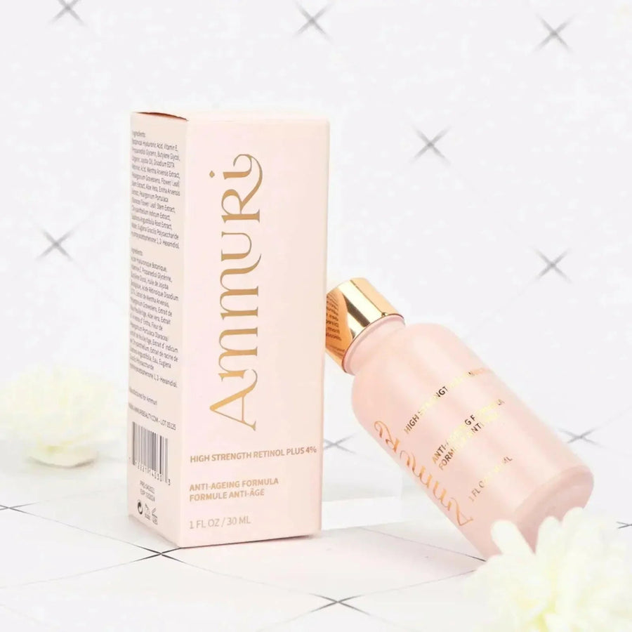 Amnuri skincare product with packaging on a light background