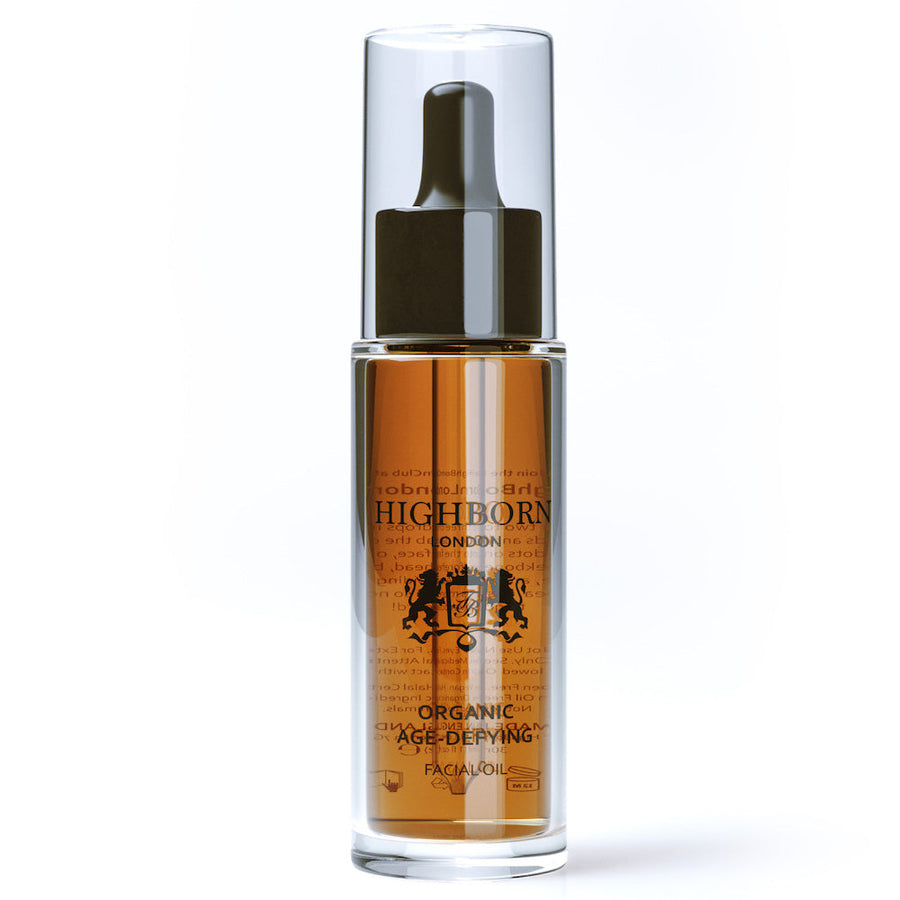 Highborn Organic Age-Defying Facial Oil 30ml bottle on a white background