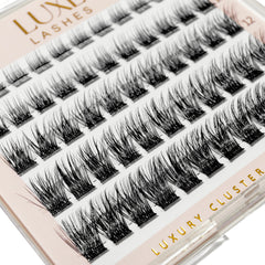 Luxe Lashes Pre-Glued Volume Clusters 8–16mm – 55 Pack