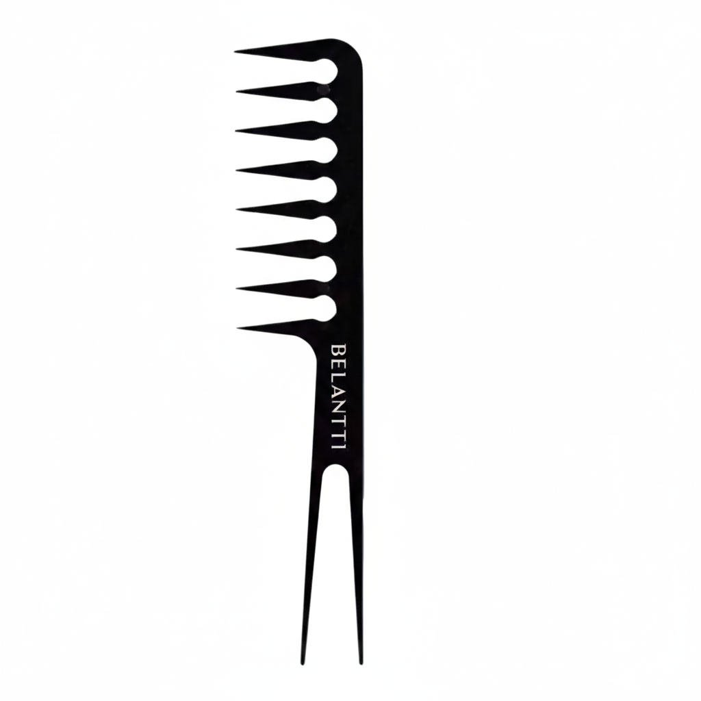 BELANTTI 2-in-1 Wide-Tooth Texture Comb – Men’s Styling & Fade Comb Belantti