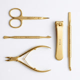Manicure Tool Kit - 5 Pieces Gold